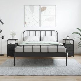 Nachttische, 2 Stück, schwarzes Holzwerkstoff, 30 x 60 x 60 cm von vidaXL, Nachttische - Ref: Foro24-826064, Preis: 103,46 €,...