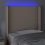 Kopfteil mit LED-Cappuccino-Kunstleder 103x16x118/128cm von vidaXL, Kopf- und Fußteile - Ref: Foro24-3123857, Preis: 78,67 €,...
