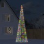 Árbol de Navidad en asta de bandera 1534 LED colores 500 cm