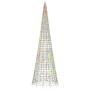 Árbol de Navidad en asta de bandera 1534 LED colores 500 cm