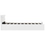 Cama canapé hidráulica con LED sin colchón blanco 90x200 cm