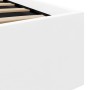 Cama canapé hidráulica con LED sin colchón blanco 90x200 cm