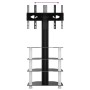 Mueble TV esquina 4 niveles para 32-70 pulgadas negro plateado