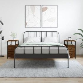 Mesitas noche 2 uds madera ingeniería marrón roble 30x60x60 cm de vidaXL, Mesitas de noche - Ref: Foro24-826072, Precio: 90,44 €