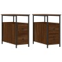 Nightstands 2 pcs oak brown engineered wood 30x60x60 cm by vidaXL, Nightstands - Ref: Foro24-826072, Price: 90,44 €, Discount: %