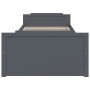 Estructura cama con cajones madera maciza de pino gris 90x200cm de vidaXL, Camas y somieres - Ref: Foro24-322163, Precio: 191...