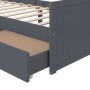 Estructura cama con cajones madera maciza de pino gris 90x200cm de vidaXL, Camas y somieres - Ref: Foro24-322163, Precio: 191...