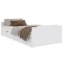Bed frame with drawers solid white pine wood 90x200 cm by vidaXL, Beds and slatted bases - Ref: Foro24-322160, Price: 189,86 ...
