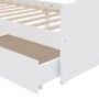 Bed frame with drawers solid white pine wood 90x200 cm by vidaXL, Beds and slatted bases - Ref: Foro24-322160, Price: 180,02 ...