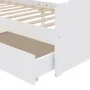 Bed frame with drawers solid white pine wood 90x200 cm by vidaXL, Beds and slatted bases - Ref: Foro24-322160, Price: 189,86 ...