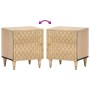 Mesita de noche de madera maciza de mango 40x33x46 cm