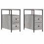 Nachttische 2 Einheiten Sonomagraues Holzwerkstoff 30x60x60 cm von vidaXL, Nachttische - Ref: Foro24-826070, Preis: 91,33 €, ...