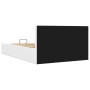Cama canapé hidráulica con LED sin colchón blanco 140x200 cm