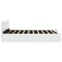 Cama canapé hidráulica con LED sin colchón blanco 160x200 cm