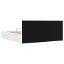 Cama canapé hidráulica con LED sin colchón blanco 160x200 cm