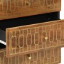Mesita de noche madera maciza de mango 50x33x62 cm