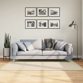 Alfombra de pelo corto suave lavable HUARTE crema 120x170 cm