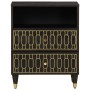 Mesita de noche madera maciza de mango 50x33x60 cm