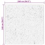 Alfombra de pelo corto suave lavable HUARTE gris 240x240 cm