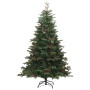 Árbol de Navidad artificial con piñas y bayas 210 cm