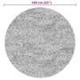 Alfombra de pelo corto suave lavable HUARTE gris Ø 160 cm