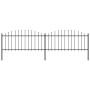 Gartenzaun mit Speerspitzen aus schwarzem Stahl (0,5–0,75) x 3,4 m von vidaXL, Zaunpaneele - Ref: Foro24-277704, Preis: 91,51...