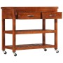 Massivholz Akazien Küchenwagen 100x48x89 cm von vidaXL, Küchen- und Speisewagen - Ref: Foro24-282753, Preis: 275,17 €, Rabatt: %