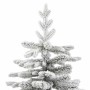 Árbol de Navidad artificial con bisagras y nieve flocada 210 cm