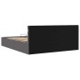 Cama canapé hidráulica con LED cuero sintético gris 180x200 cm