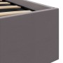 Cama canapé hidráulica con LED cuero sintético gris 180x200 cm