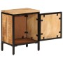 Mesita de noche de madera maciza de mango rugosa 40x30x52,5 cm