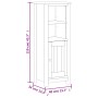 Mueble de baño BERG madera maciza de pino blanco 40x34x110 cm