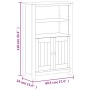 Mueble de baño BERG madera maciza de pino blanco 69,5x34x110 cm
