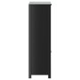 Mueble de baño BERG madera maciza de pino negro 69,5x34x110 cm