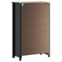 Mueble de baño BERG madera maciza de pino negro 69,5x34x110 cm