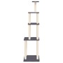 Rascador para gatos con postes de sisal gris oscuro 183 cm de vidaXL, Mobiliario para gatos - Ref: Foro24-171746, Precio: 83,...
