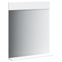 Espejo de baño con estante BERG madera maciza blanco 60x12x70cm