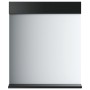 Espejo de baño con estante BERG madera maciza negro 60x12x70cm