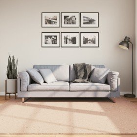 Alfombra de pelo corto suave lavable HUARTE rosado 200x200 cm