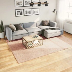Alfombra de pelo corto suave lavable HUARTE rosado 200x280 cm