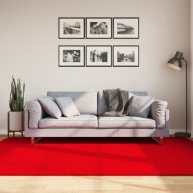 Alfombra de pelo corto suave lavable HUARTE rojo 160x230 cm