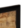 Espejo con estantes madera maciza de mango y vidrio 80x8x55 cm