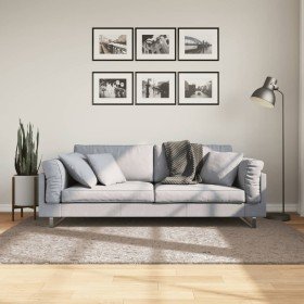 Alfombra peluda de pelo largo moderna PAMPLONA beige 140x200 cm