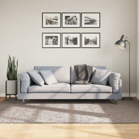 Alfombra peluda de pelo largo moderna PAMPLONA beige 160x230 cm