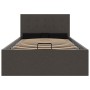 Cama canapé hidráulica de almacenaje sin colchón gris 90x200 cm