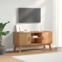 Mueble de TV OLDEN madera maciza de pino marrón 114x43x57 cm
