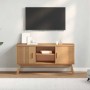 Mueble de TV OLDEN madera maciza de pino marrón 114x43x57 cm
