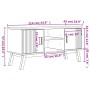 Mueble de TV OLDEN madera maciza de pino marrón 114x43x57 cm