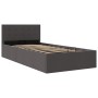 Cama canapé hidráulica almacenaje tela gris oscuro 100x200 cm