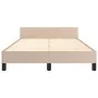 Cappuccino synthetic leather headboard bed frame 120x200cm by vidaXL, Beds and slatted bases - Ref: Foro24-3125444, Price: 16...